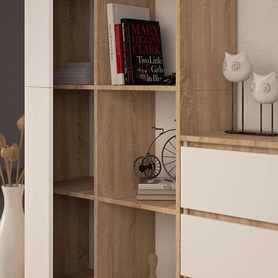 SHELF R80 1D 4P CLP OAK SONOMA / WHITE