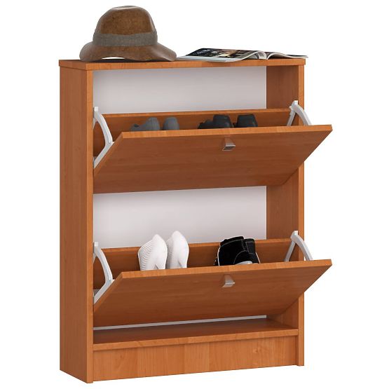 Shoe Cabinet 2 Flip Doors 60 cm - Alder