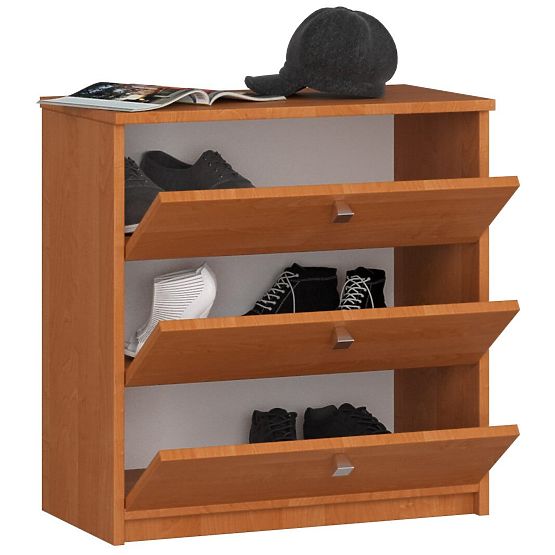 Shoe Cabinet MINI 3 Flip Doors 60 cm - Alder