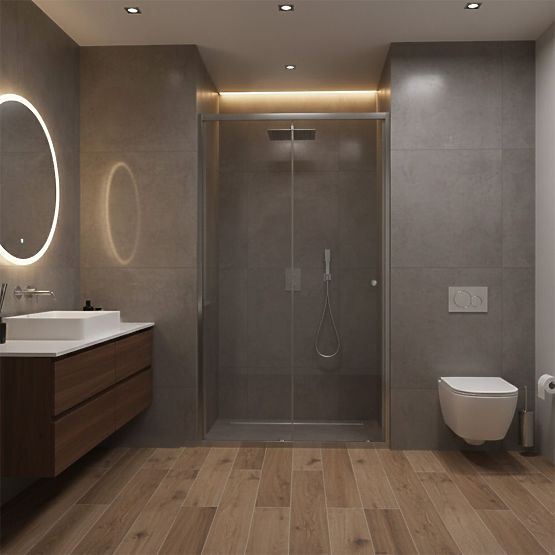 Shower Doors Rea Primo Slide 130 Chrome