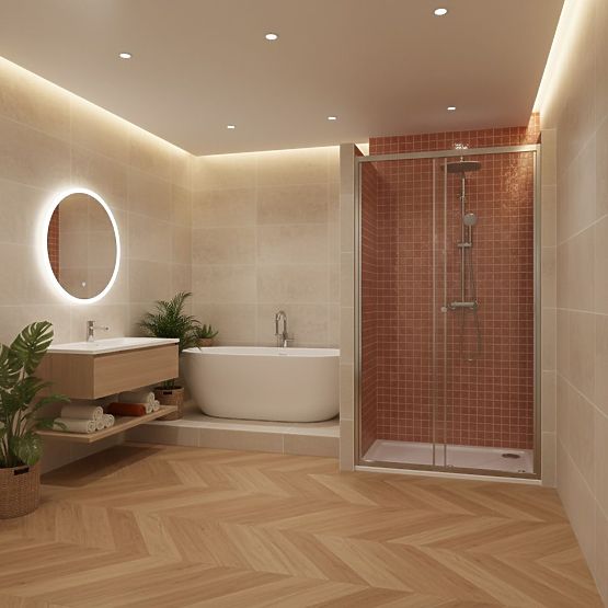 Shower Doors Rea Primo Slide 130 Chrome