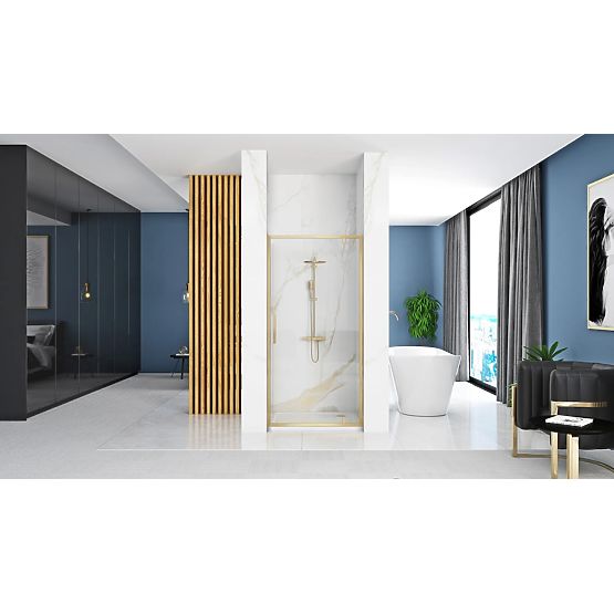 Shower Doors REA Rapid Swing 100 GOLD BRUSHED