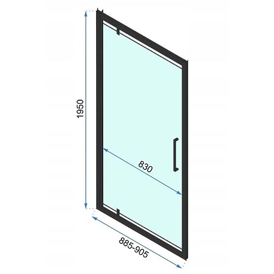 Shower Doors REA Rapid Swing 90 GOLD BRUSHED