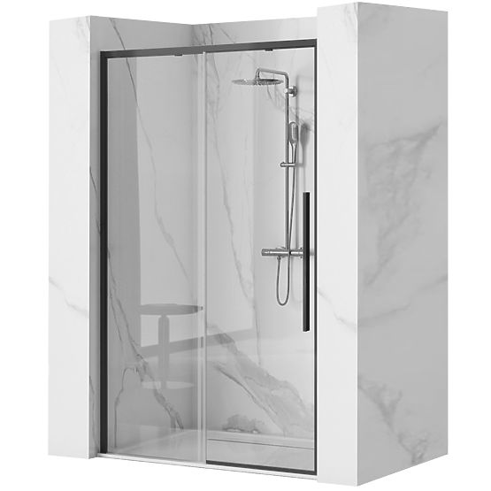 Shower Doors SOLAR BLACK MAT 140