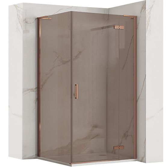Shower Enclosure REA Hugo 100x80 Brushed Copper