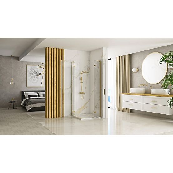 Shower Enclosure REA Hugo Double 100x100 Brushed Gold