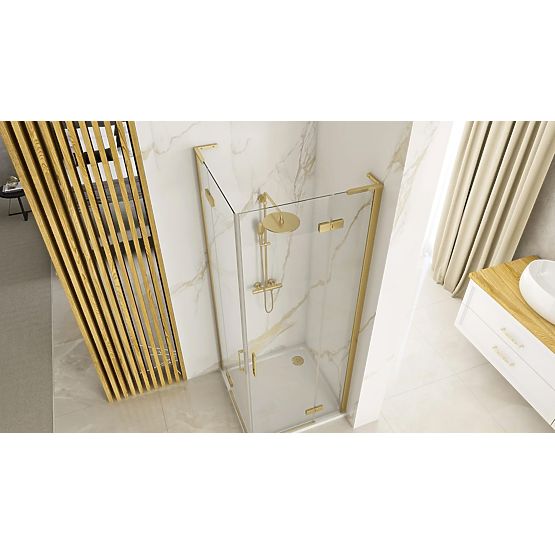 Shower Enclosure REA Hugo Double 100x100 Brushed Gold