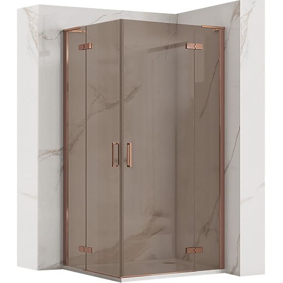 Shower Enclosure REA Hugo Double 90x90 Brushed Copper