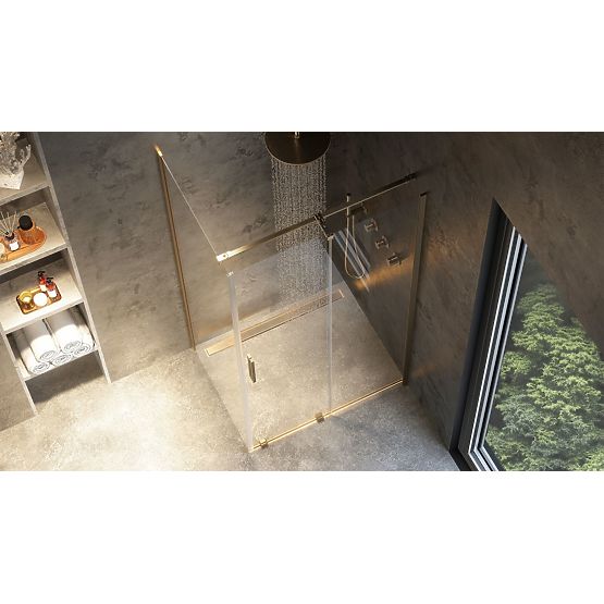 Shower Enclosure REA Montana Brushed Gold 120x80