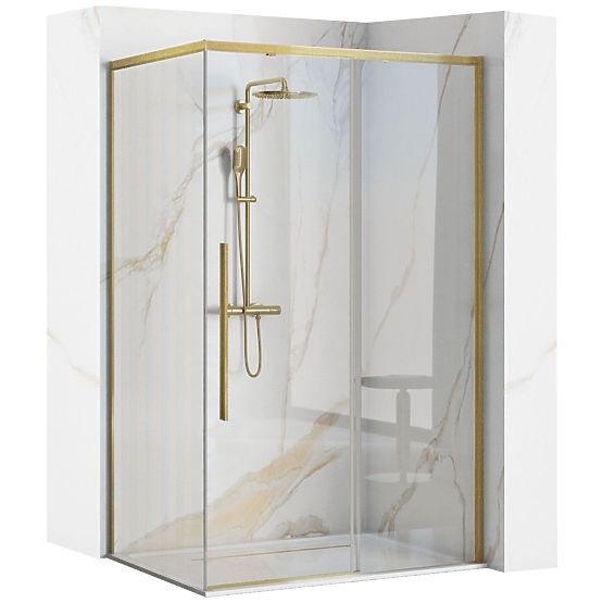 Shower Enclosure SOLAR GOLD Brushed 120x90