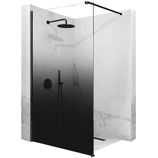 Shower Screen Rea Aero Ombre Black 110