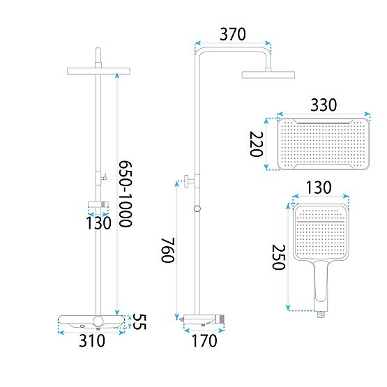 Shower Set REA Bari Titan