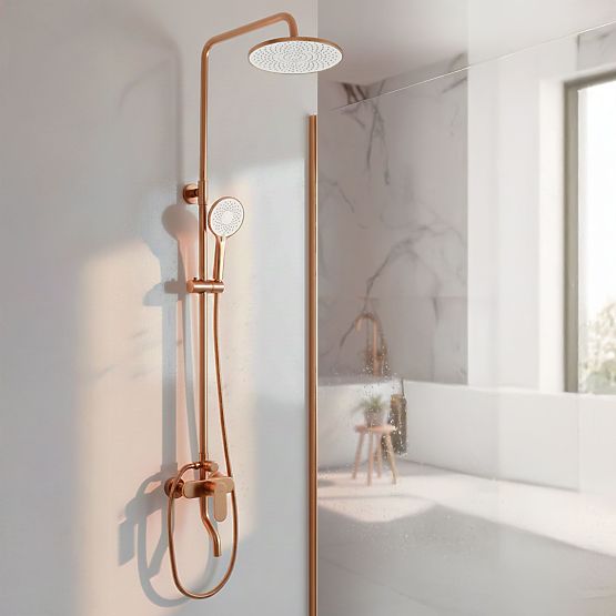 Shower Set Rea DROP Brushed Copper