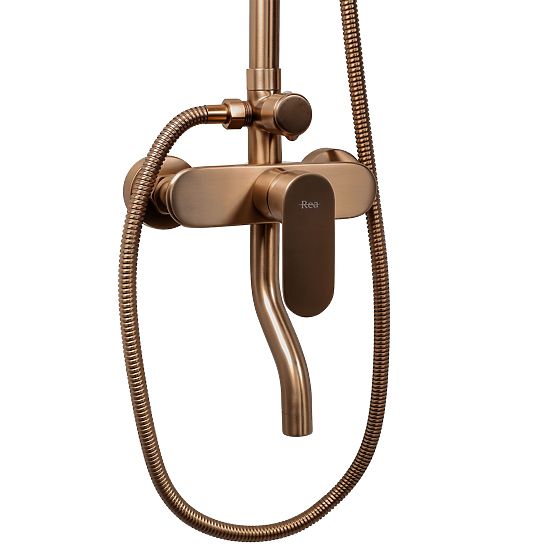 Shower Set Rea DROP Brushed Copper