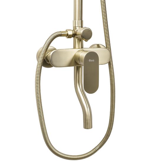 Shower Set Rea DROP Brushed Gold