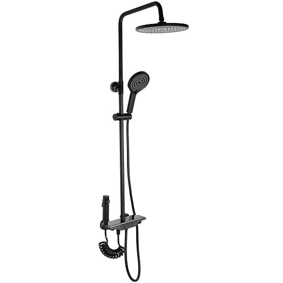 Shower Set REA Savio with LED Display Black