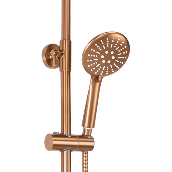 Shower Set with Thermostat Rea Lungo Brushed Copper