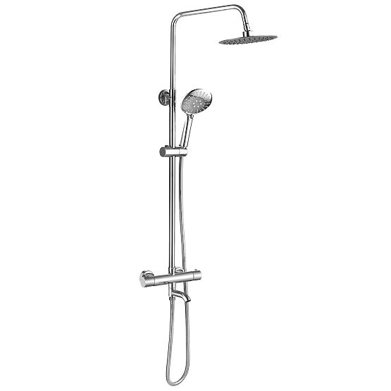 Shower Set with Thermostat Rea Lungo Diamond Chrome