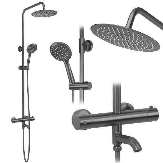 Shower Set with Thermostat Rea Lungo Titan