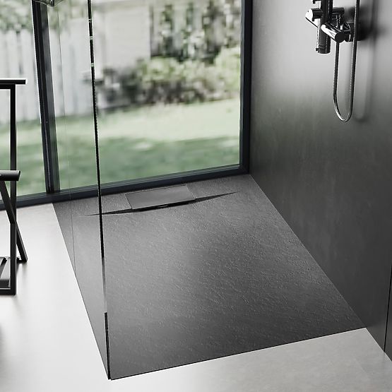 Shower Tray Bazalt Black 90x90