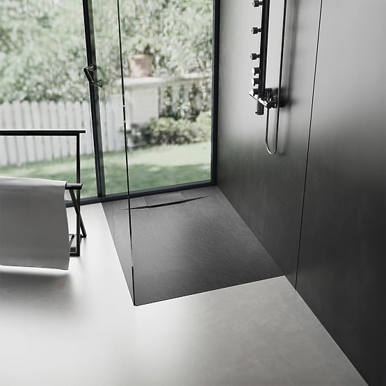 Shower Tray Bazalt Black 90x90