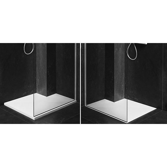 Shower Tray Bazalt Long White 80x100
