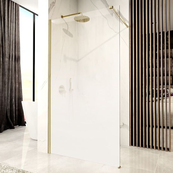 Shower Wall Rea Aero Ombre Gold Brushed/White 110