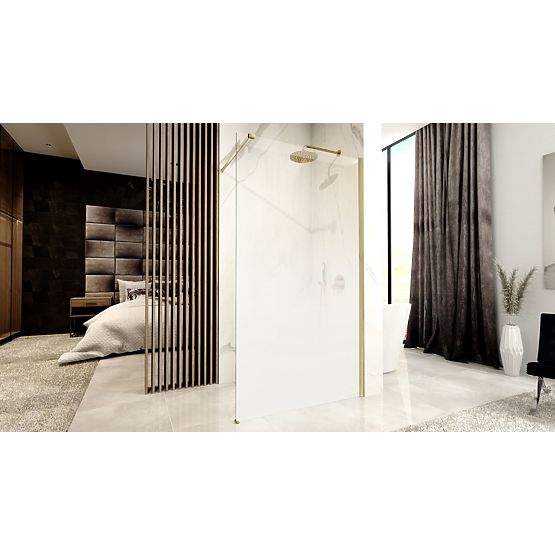 Shower Wall Rea Aero Ombre Gold Brushed/White 110