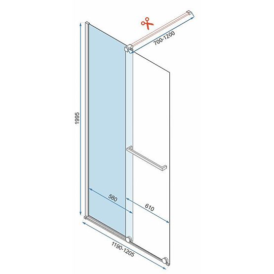 Shower Wall Rea Cortis GOLD 120