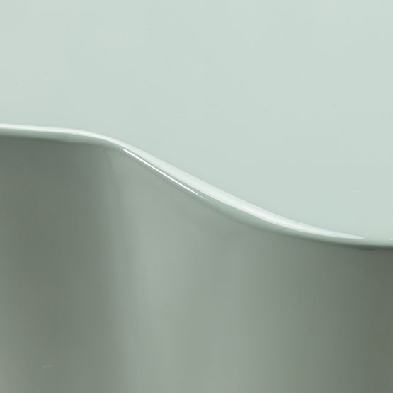 Side Table Bow 49 cm, Sage, Glossy, Rounded Shapes