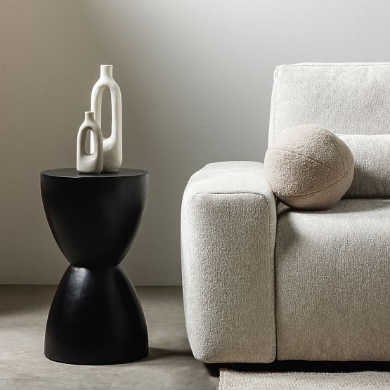 Side Table Lavia 35 cm, Black, Mango Wood