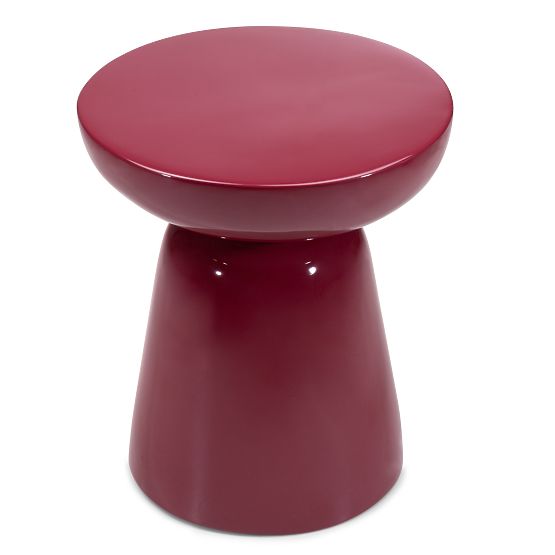 Side Table Logan 40 cm, Burgundy/Cherry, Glossy