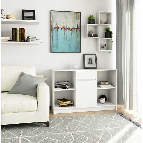 SIDEBOARD B-17 120 cm 1 DRAWER 1 DOOR PK WHITE