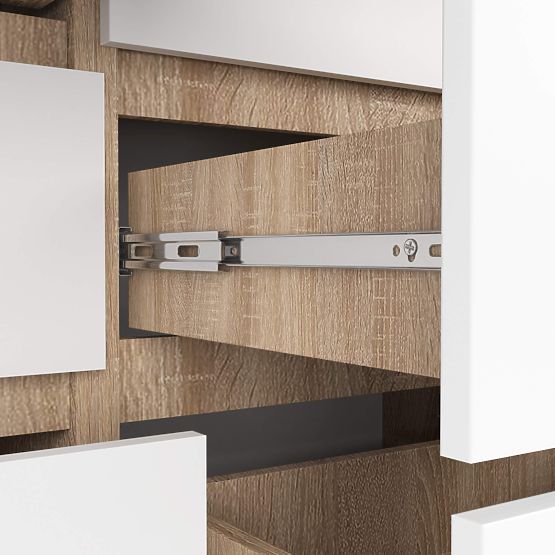 SIDEBOARD K 120 cm 8 DRAWERS PK SONOMA / WHITE