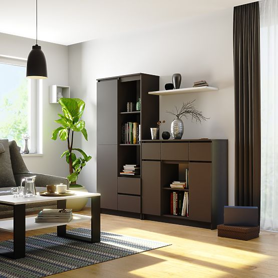 SIDEBOARD K100 2D 3DR 1S PK GRAPHITE GREY