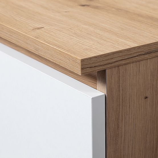 SIDEBOARD K100 2D 3DR 1S PK OAK ARTISAN / WHITE