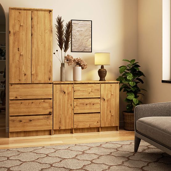 SIDEBOARD K100 2D 3DR OAK ARTISAN