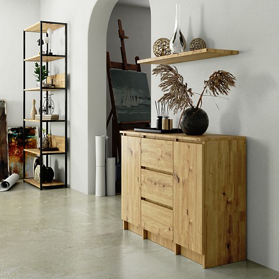 SIDEBOARD K100 2D 3DR OAK ARTISAN