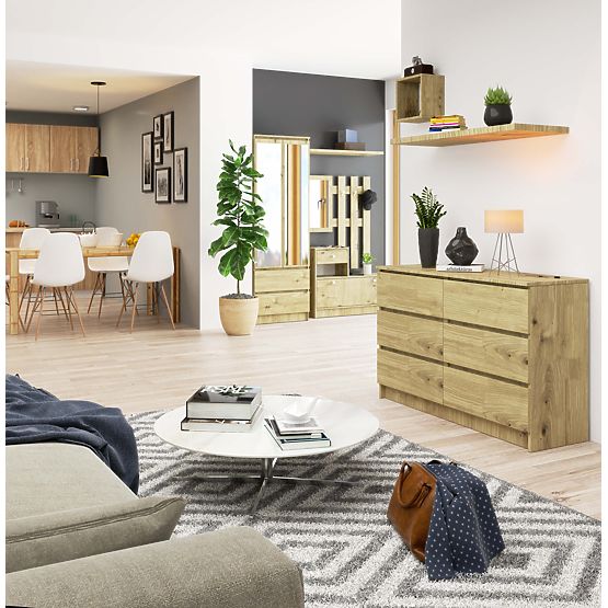 SIDEBOARD K120 6 DRAWERS CLP ARTISAN OAK