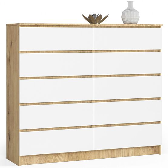 SIDEBOARD K140 10 DRAWERS CLP ARTISAN OAK / WHITE