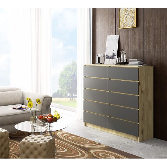 SIDEBOARD K140 10DR CLP ARTISAN OAK / GRAY