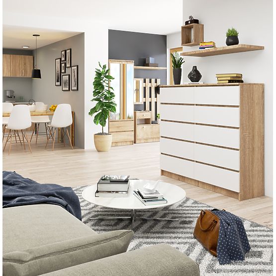 SIDEBOARD K140 10SZ CLP PK OAK SONOMA / WHITE