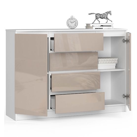 SIDEBOARD K140 2D 4DR CLP CAPPUCCINO HIGH GLOSS