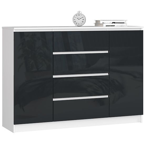 SIDEBOARD K140 2D 4DR CLP GRAPHITE GLOSS