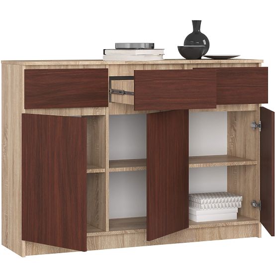 SIDEBOARD K140 3D 3DR CLP PK SONOMA / WENGE