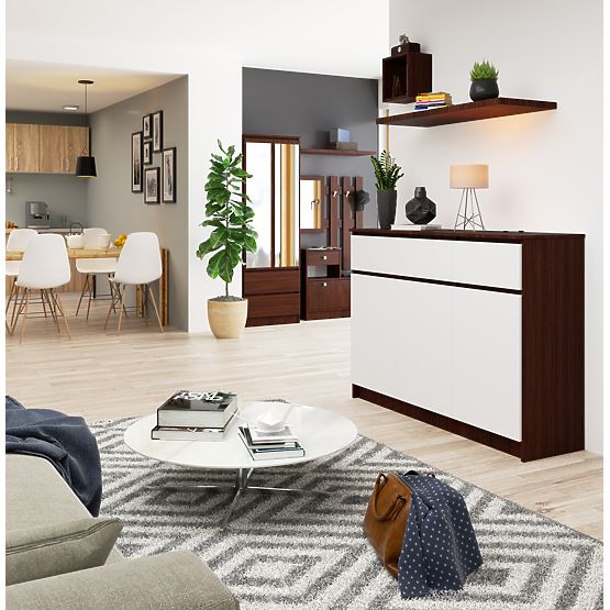 SIDEBOARD K140 3D 3SZ CLP WENGE / WHITE