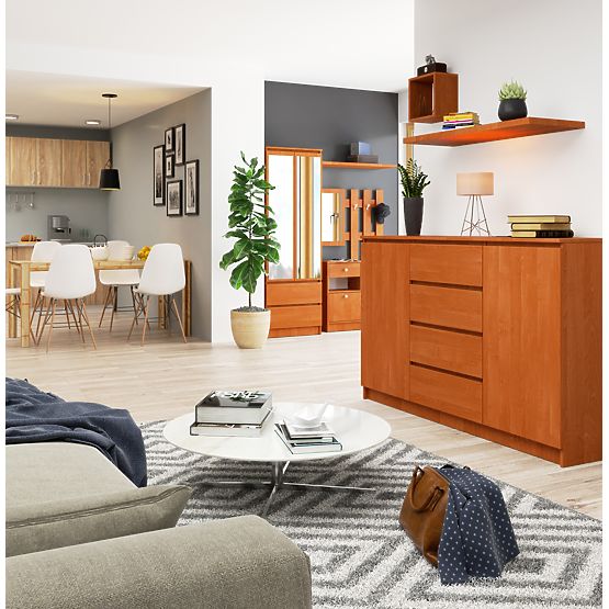 SIDEBOARD K160 2 DOORS 4 DRAWERS CLP PK ALDER