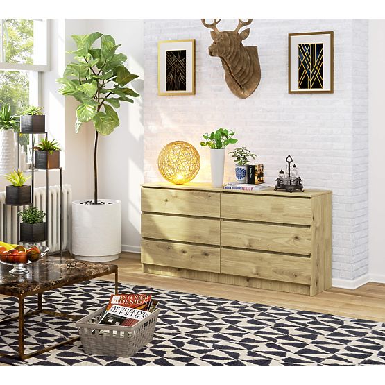 SIDEBOARD K160 6DR CLP OAK ARTISAN