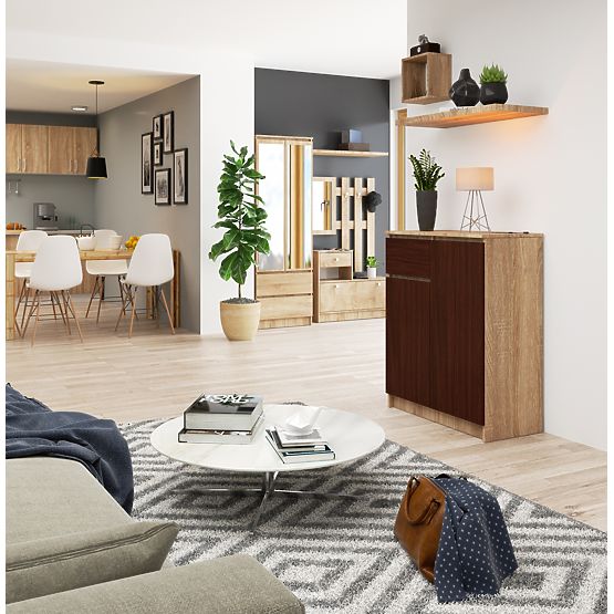 SIDEBOARD K80 2D 1SZ CLP PK OAK SONOMA / WENGE