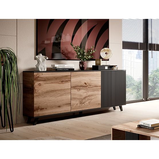 Sideboard RANDOM KM-1 - Wotan Oak/Black